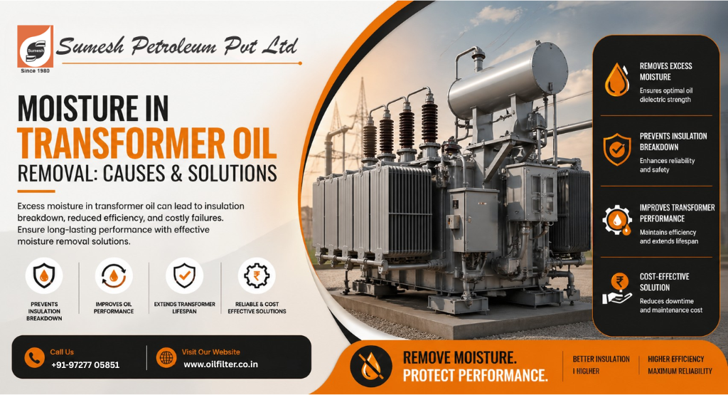 Moisture in Transformer Oil Removal
